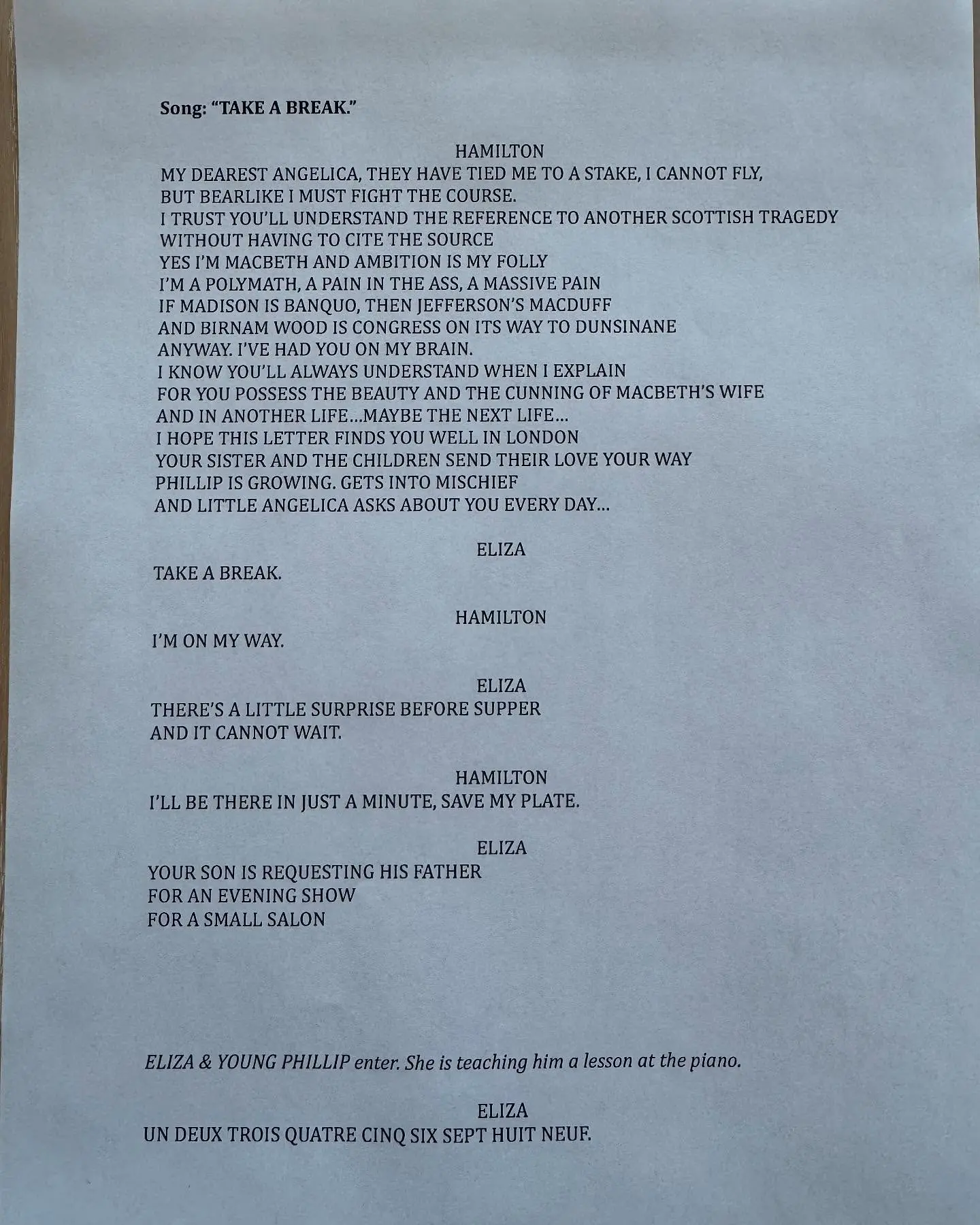 Draft excerpts reveal wit and raw energy behind Hamilton’s creative spark — pure genius!!!