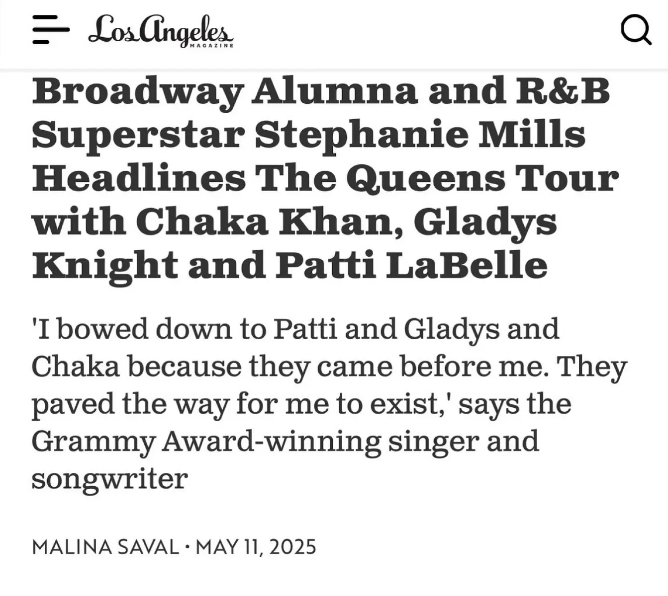 Stephanie Mills Celebrates Mothers In Los Angeles LA show dazzles as Stephanie Mills honors mothers with heartfelt celebration and style!!!