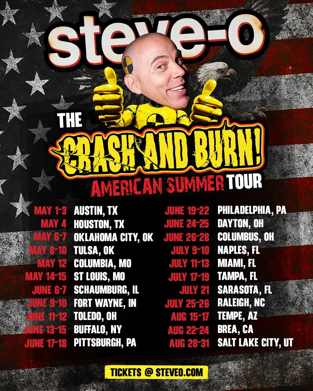 Steve-O Launches Crash And Burn Comedy Tour