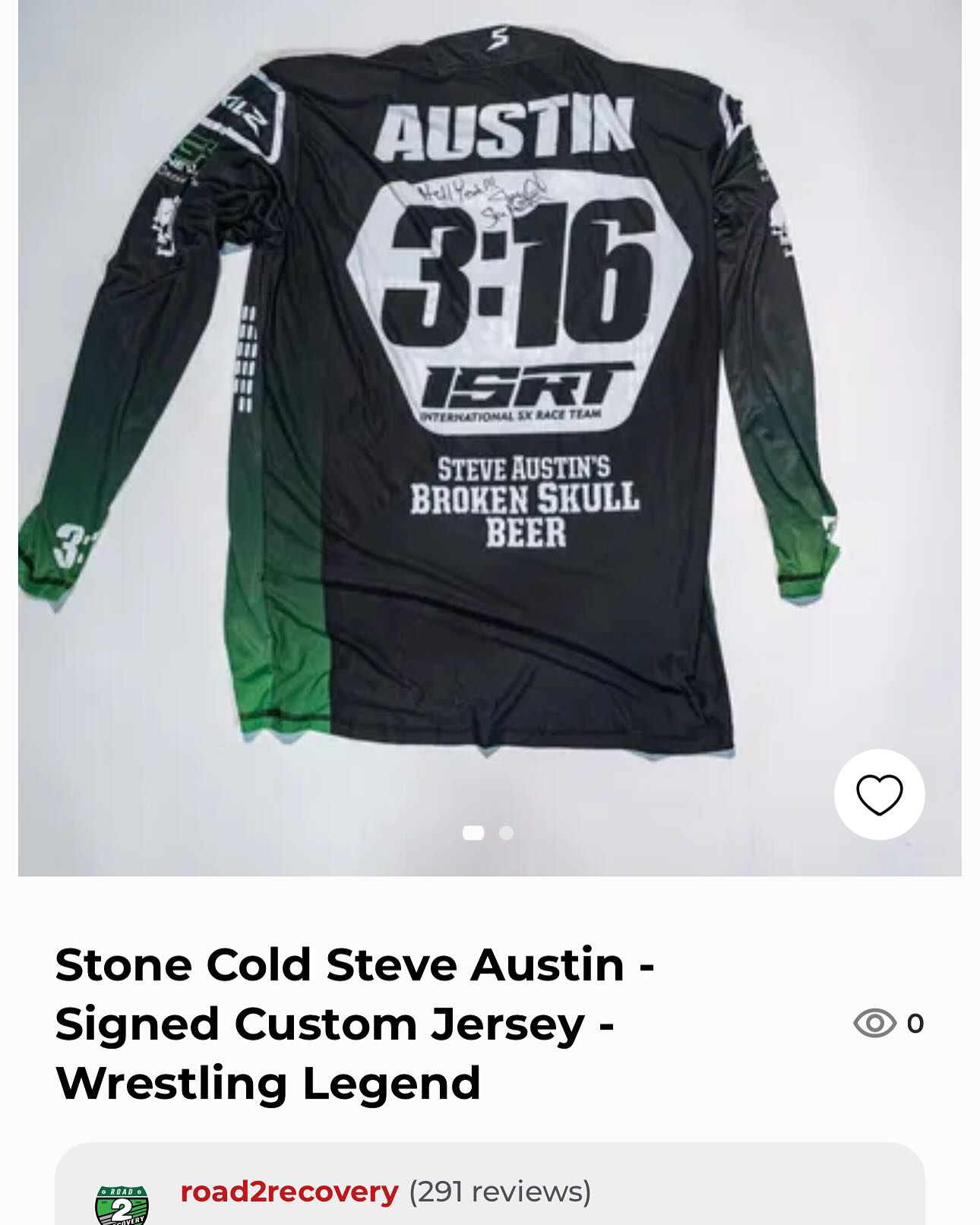 Stone Cold Auction: Limited Edition Austin 3:16 Jersey