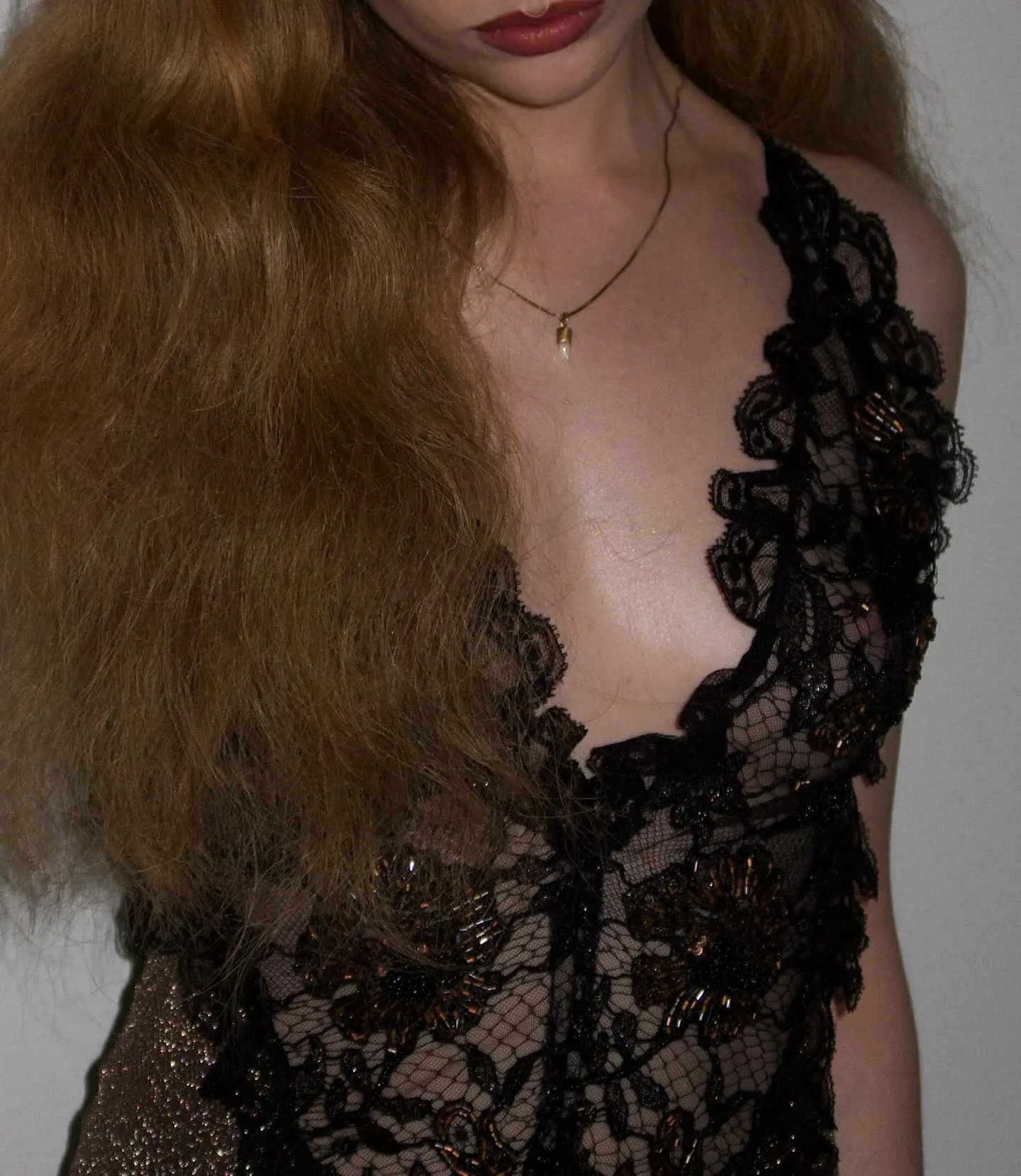 Suzanna Son Shines With Unique Necklace Detail
