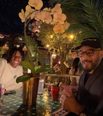 Grammy-winning beatmaker shares candid shots from an unexpected father-and-son evening out together