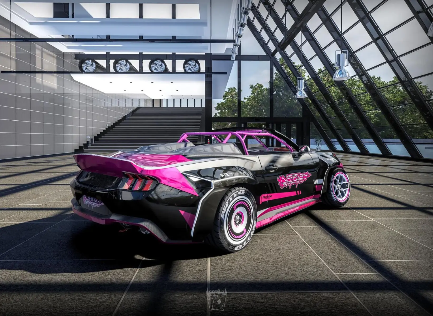 Riding high on automotive creativity with T-Pain's convertible Mustang altering the norm!