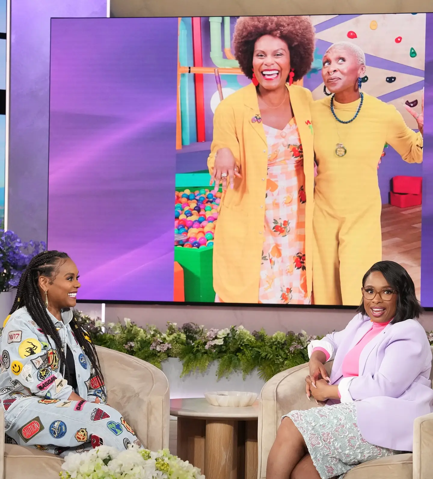 Tabitha Brown Shines on The Jennifer Hudson Show in Denim Suit