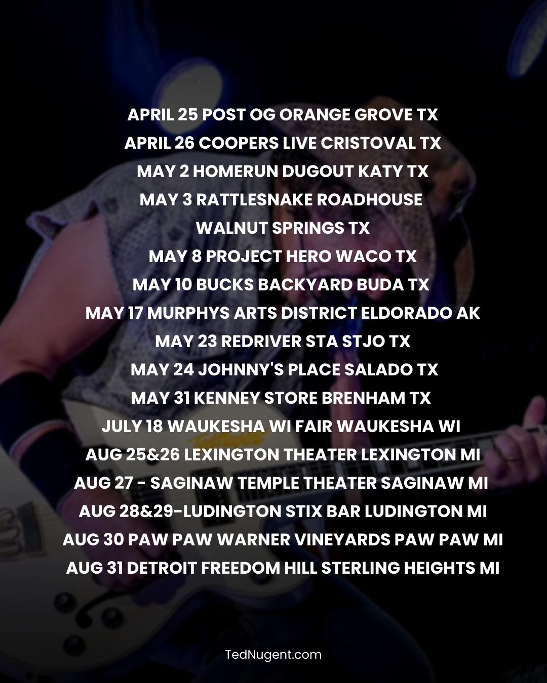 Ted Nugent Celebrates 50 Years Of Stranglehold