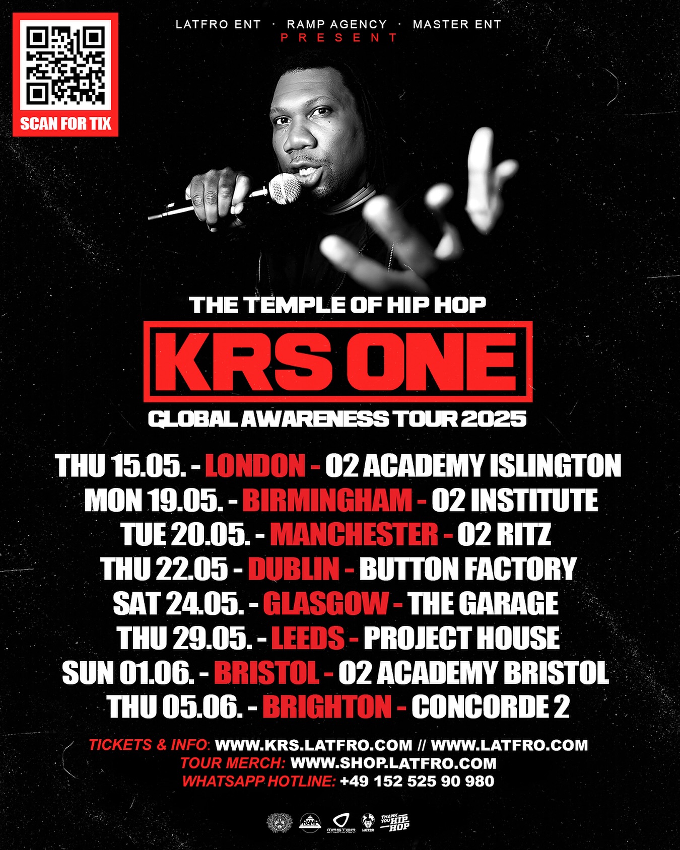 UK Lights Up as KRS-One Commands Final Hip Hop Tour, Unleashing Fierce Energy On Stage!!!!