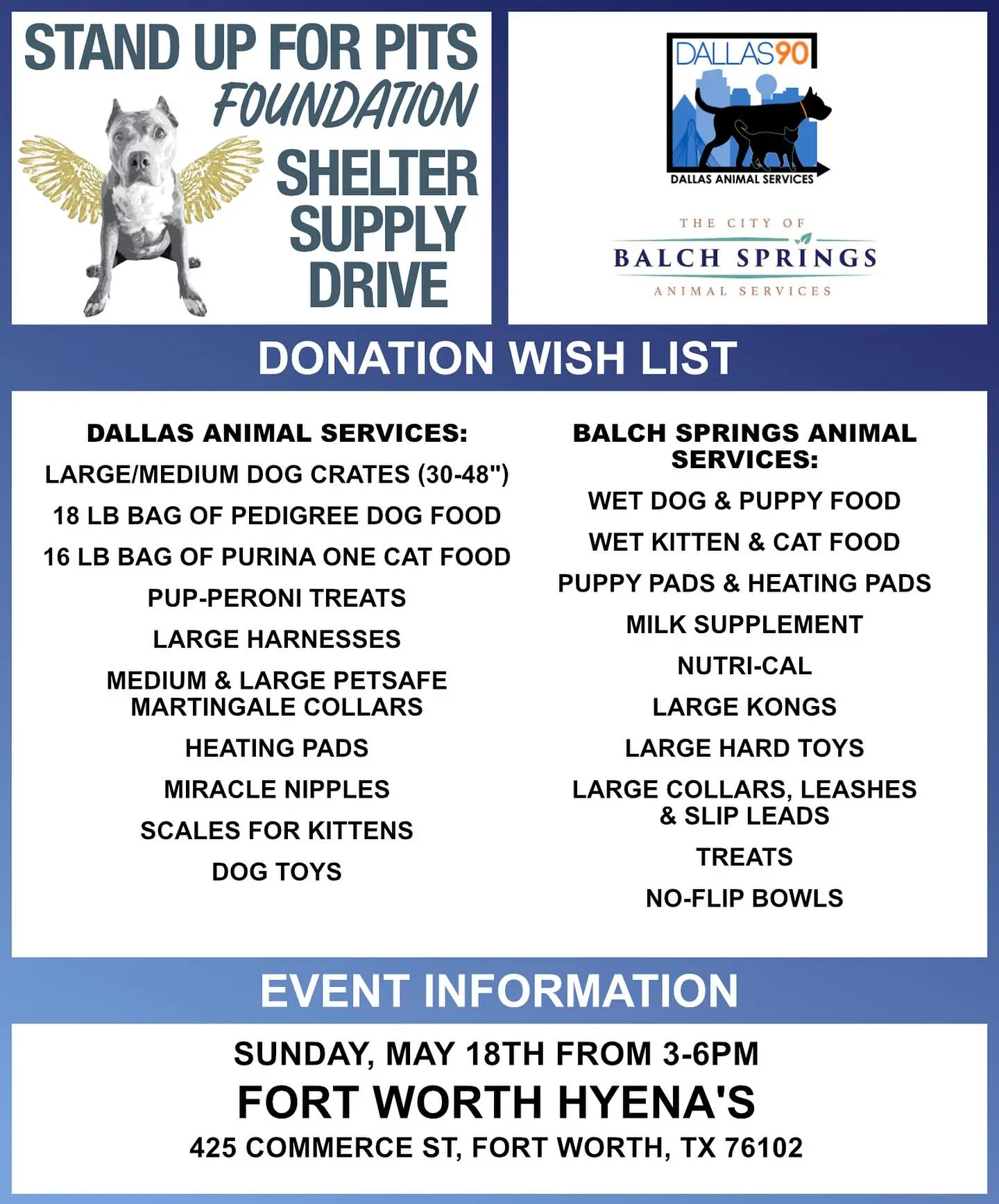 Texas Stand-Up Comedy Fundraiser for Animal Shelters Join the Fort Worth show featuring top comedians while raising supplies for shelters now!