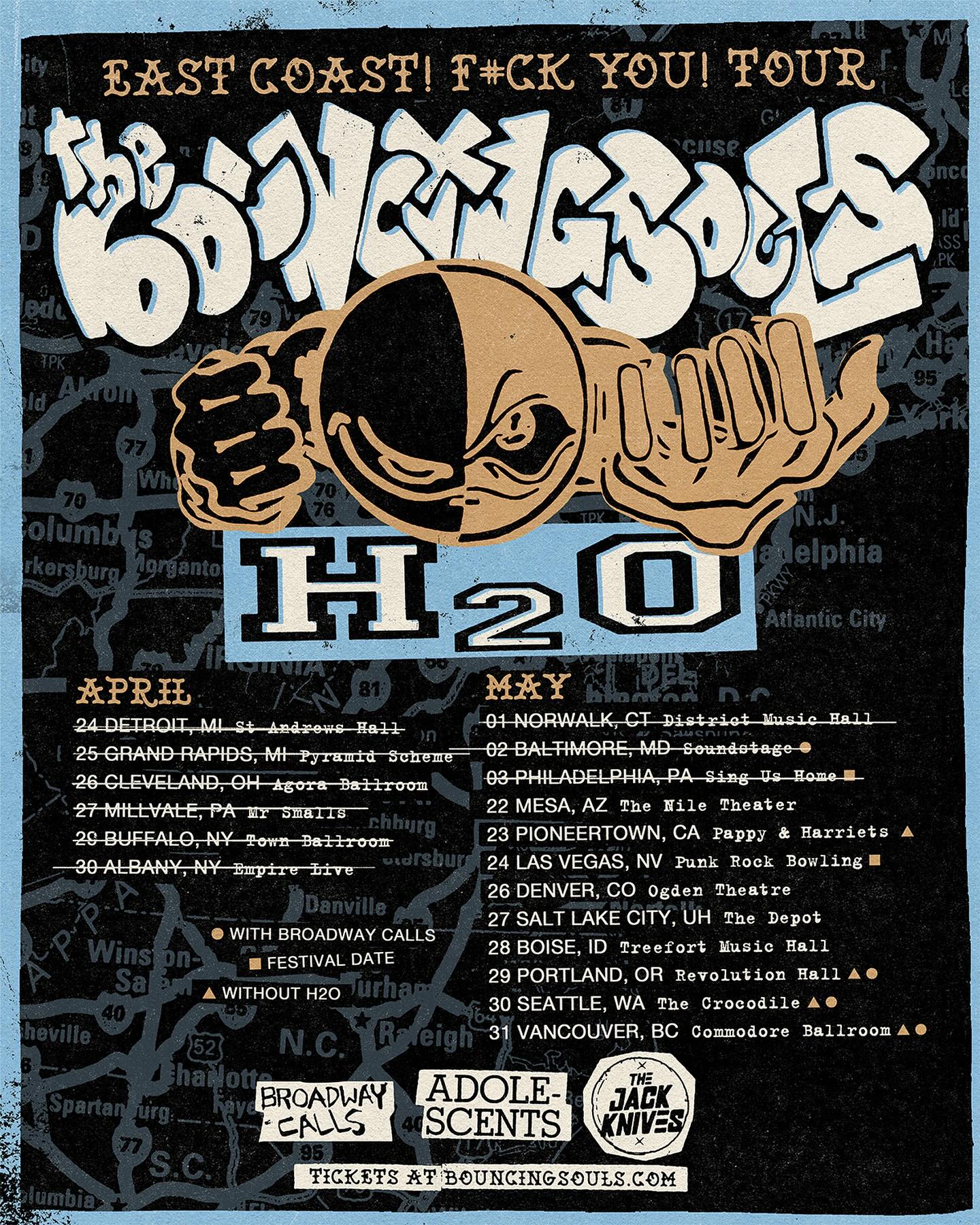 The Bouncing Souls Head West With ECFU Tour