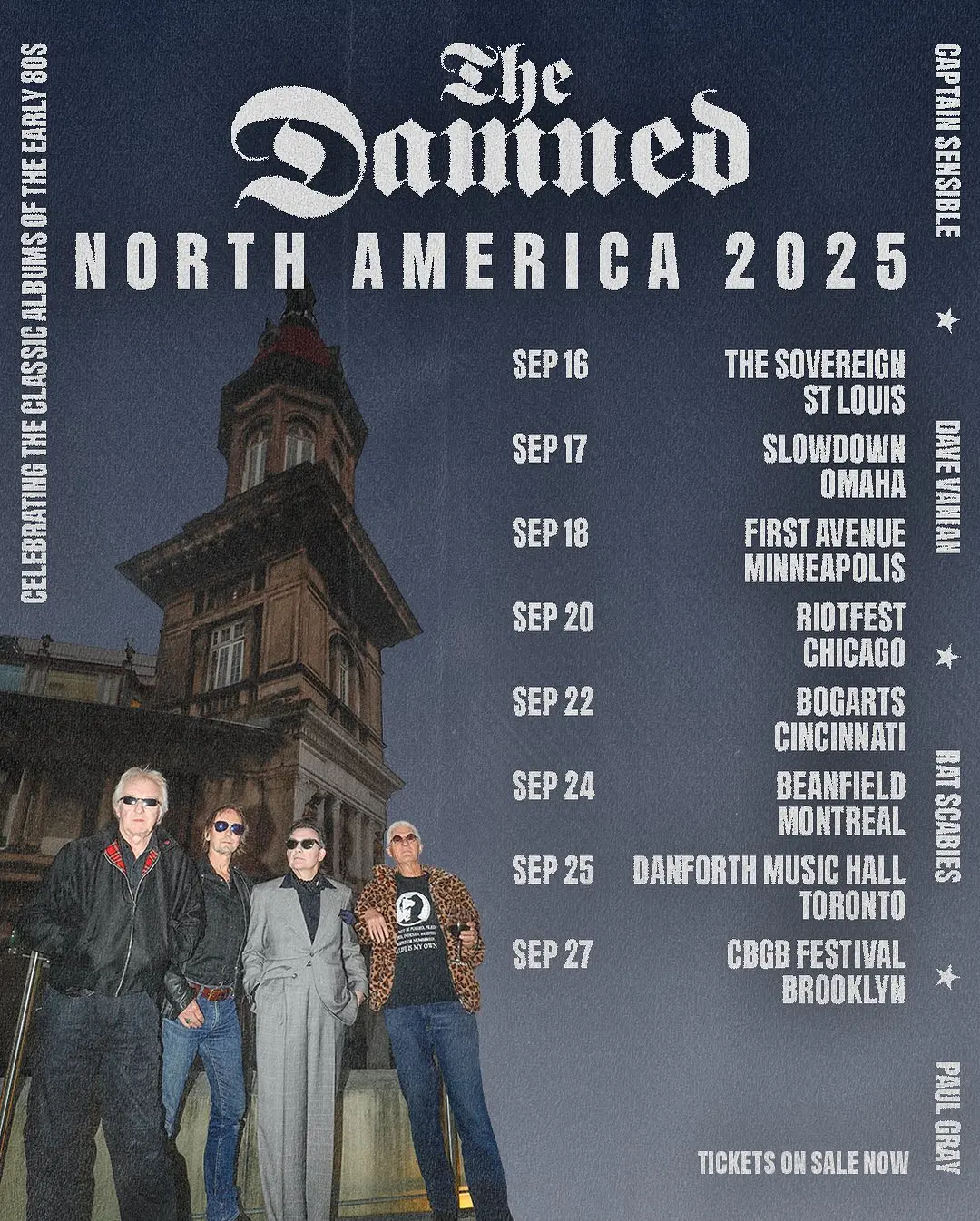 The Damned North American Tour Update