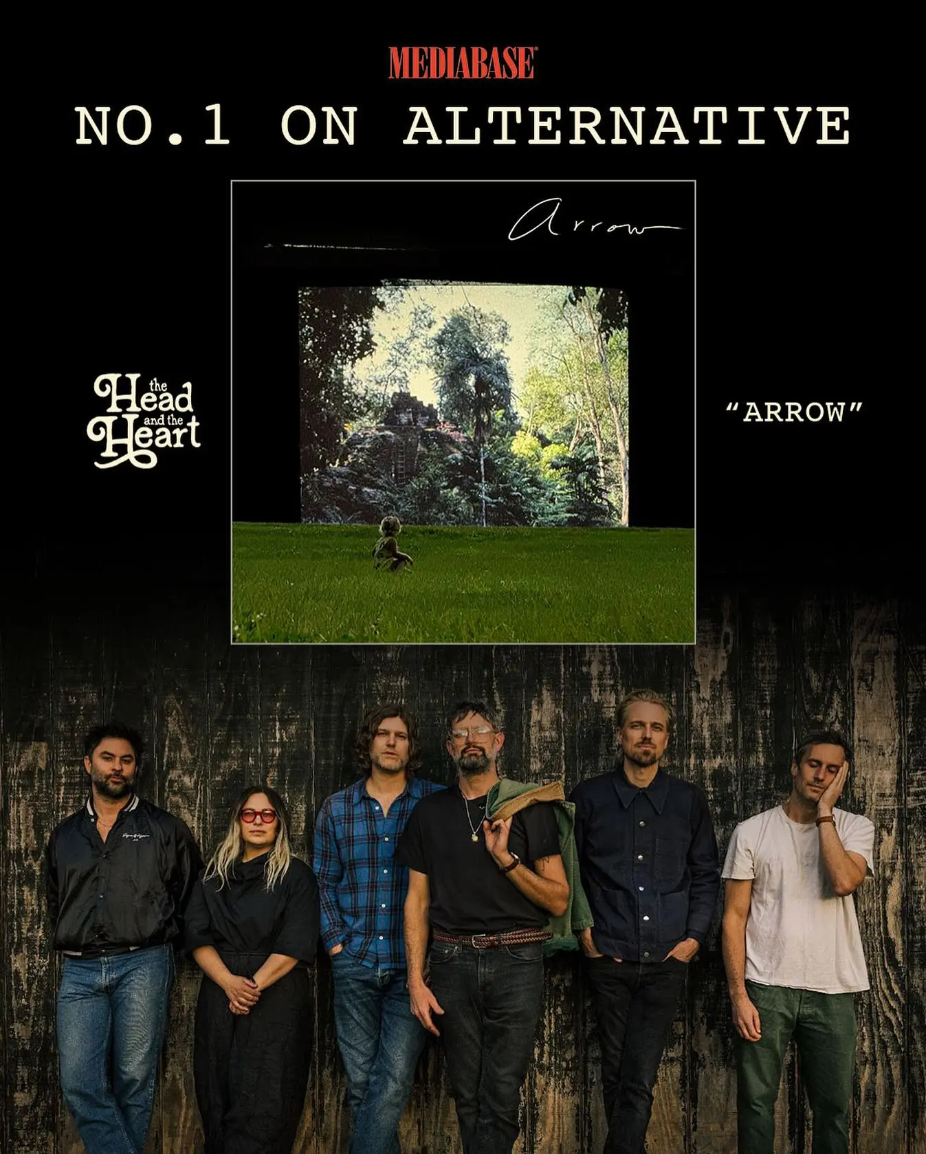 The Head And The Heart’s ‘Arrow’ Tops Alternative Radio Chart Seattle indie-folk band hits new airplay milestone while promoting upcoming Aperture album!