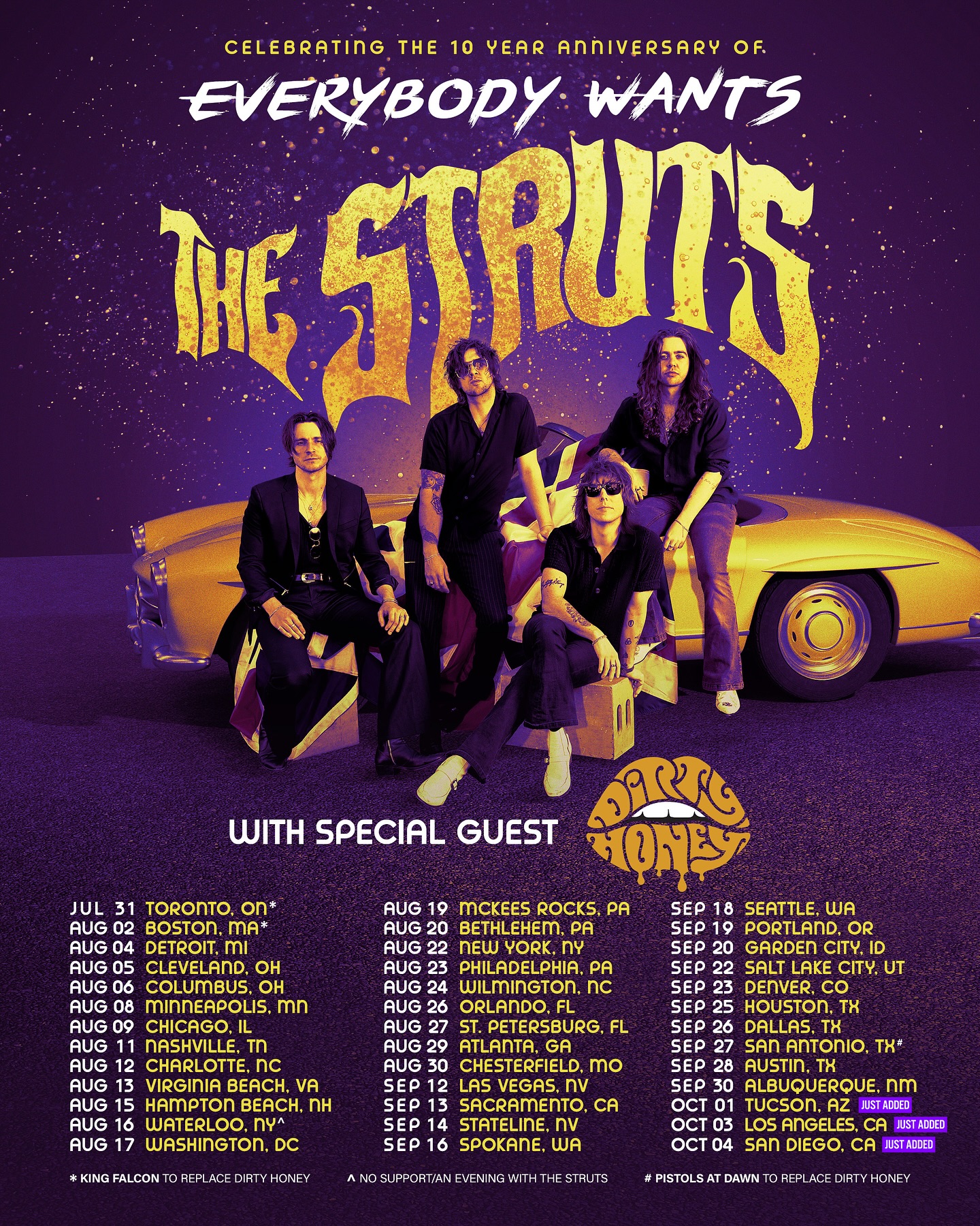 The Struts Add New U.S. Tour Dates Rock icons celebrate 10 years with tour dates in Tucson, LA, San Diego this Oct. - MustIt