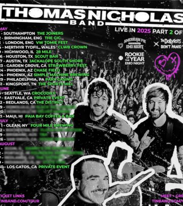 Celebrated artist Thomas Nicholas teases fresh 2025 live dates, sparking fervor with fans.