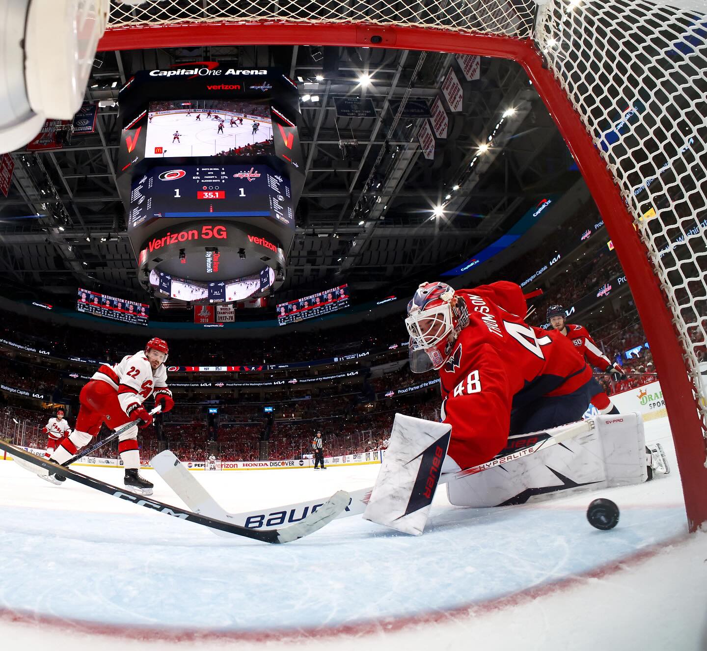 Thompson’s Stunning Save On Kotkaniemi Thrilling NHL stop as Thompson saves Kotkaniemi, capturing raw athletic brilliance on ice.