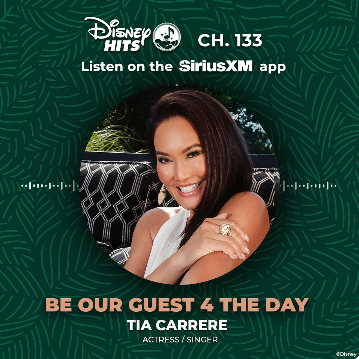 Tia Carrere Hosts Disney Hits Special on SiriusXM Surf along with Lilo & Stitch’s Nani voice in a special music mix airing today at 5 p.m. ET!