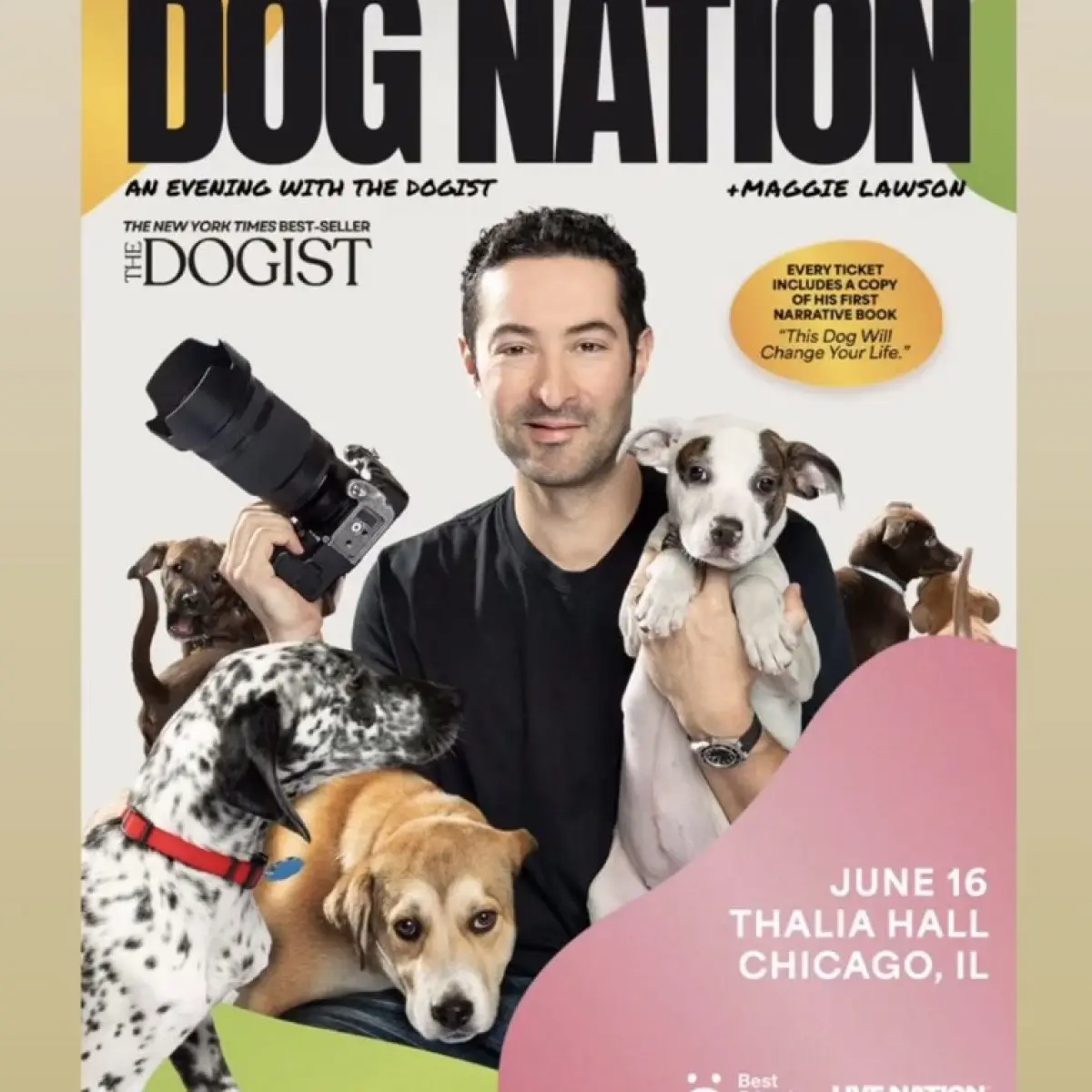 Timothy Omundson Joins The Dogist Stage in Chicago Actor Maggie Lawson and her comedic cohort will join a beloved dog showcase live in person