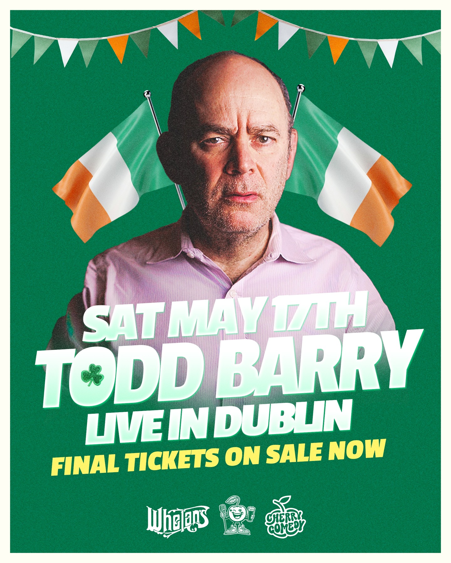 Todd Barry Returns With Irish Show Tickets Late show tickets remain available for Todd Barry's first Irish performance in 11 years!!
