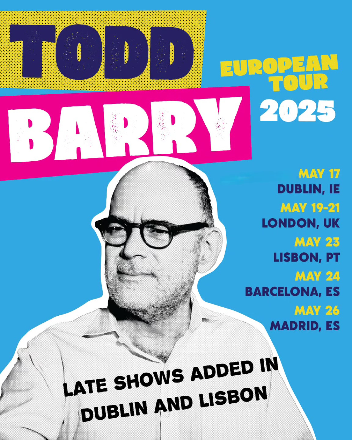 Todd Barry’s Massive Dublin & Lisbon Experience An Instagram moment captures Todd Barry reflecting on his surprising impact across Europe.