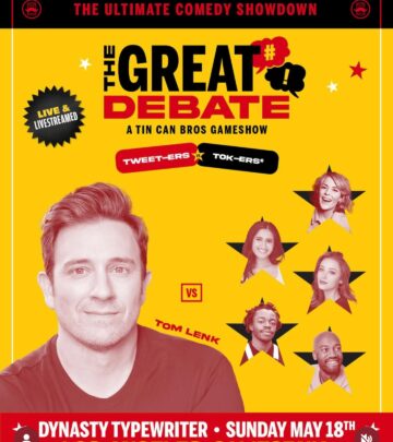Join Tom Lenk for a live show at 7:30pm with tickets available online for the coming weeks.
