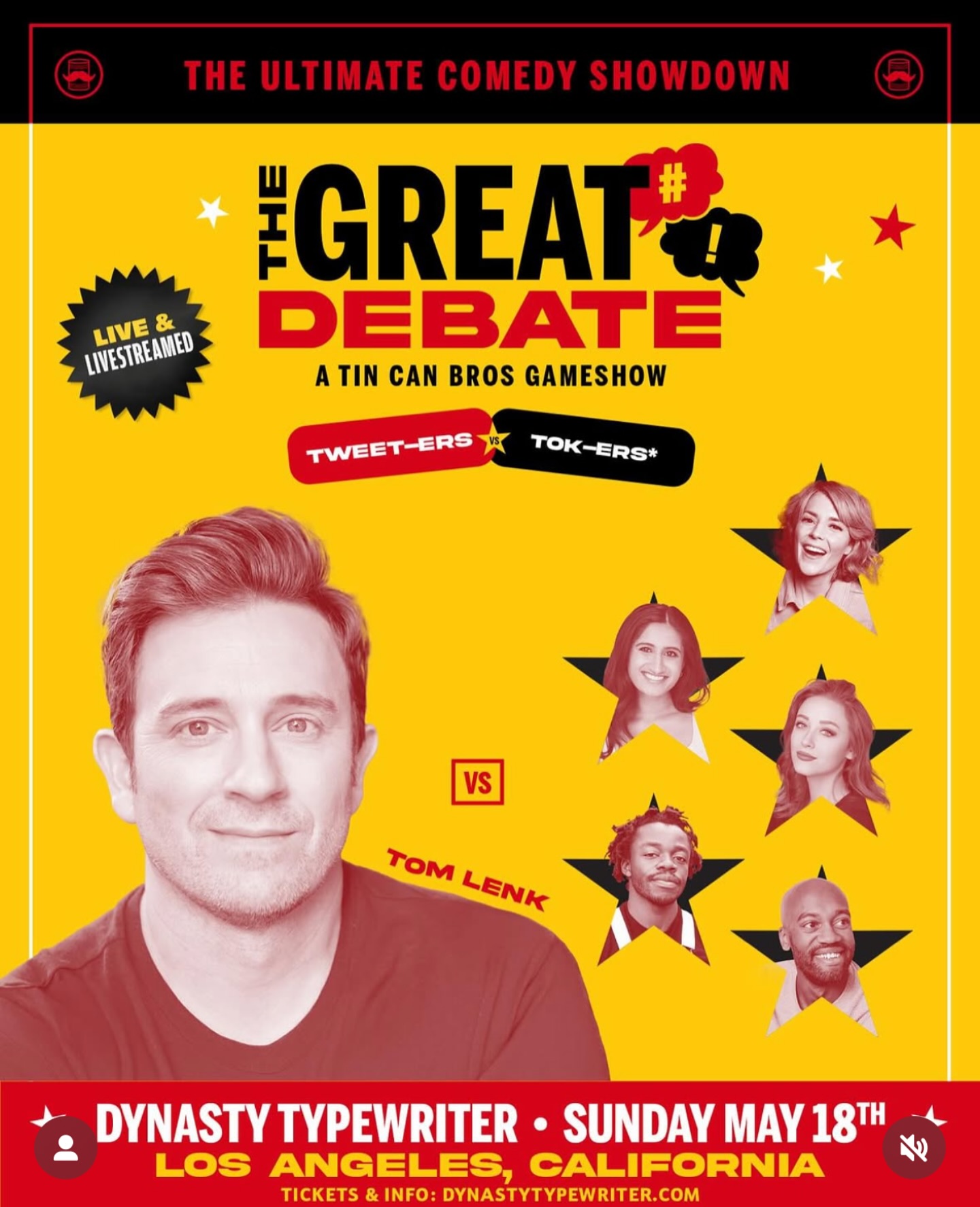 Tom Lenk Hosts Live Streaming Event Tonight Join Tom Lenk for a live show at 7:30pm with tickets available online for the coming weeks.