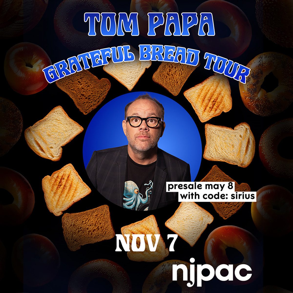 Tom Papa Returns To NJPAC for Grateful Bread Tour Comedian Tom Papa bakes fresh humor at NJPAC unleashing new jokes on his tour—grab tickets