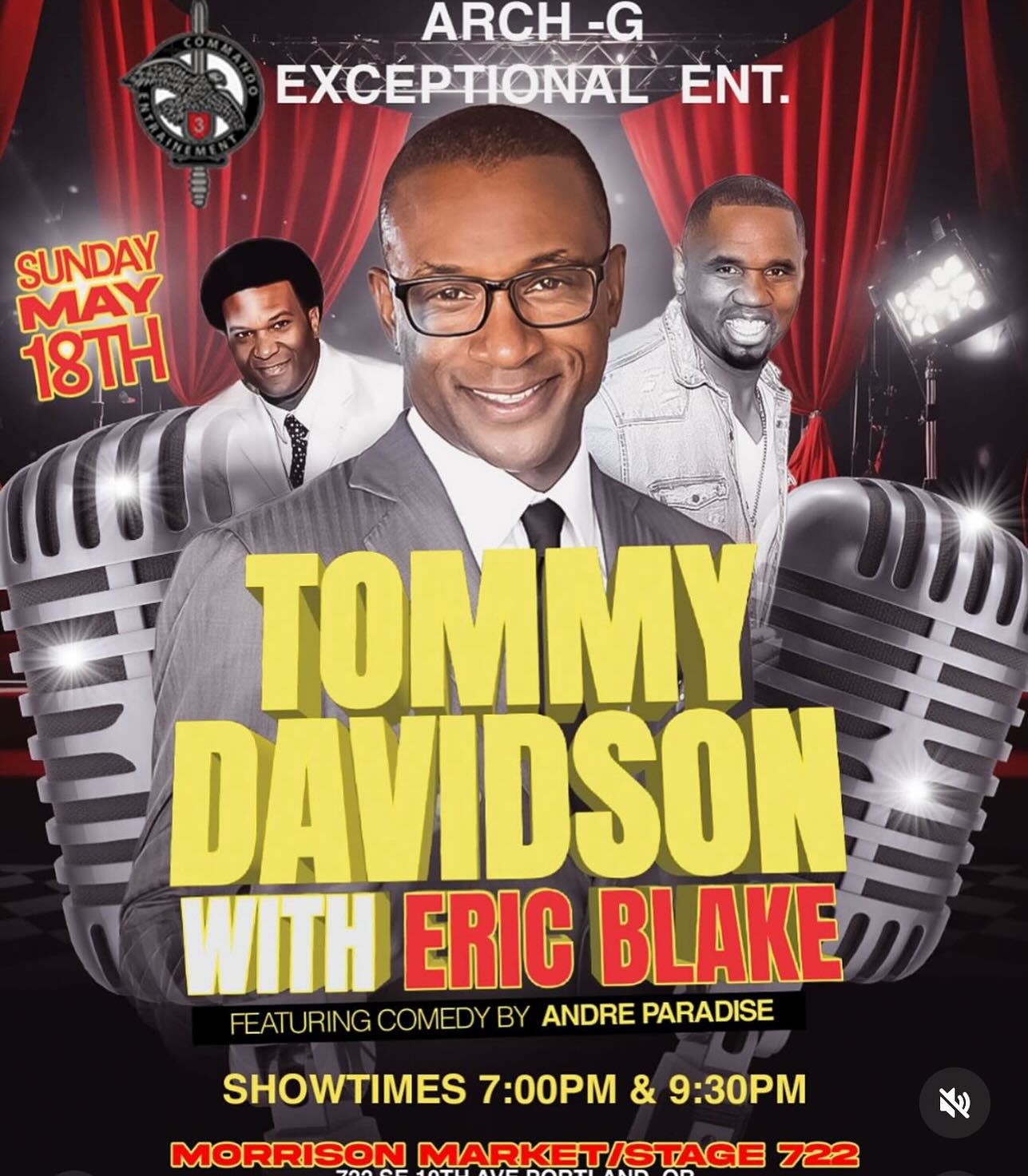 Tommy Davidson Set To Light Up Portland’s Stage Renowned comic ignites hearty laughs tonight at Morrison Market Stage 722 with Eric Blake!