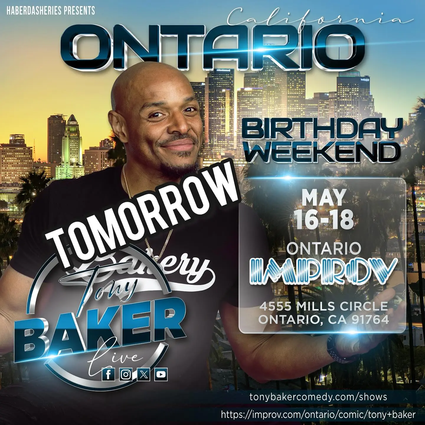 Tony Baker Begins Tour Tomorrow Tony Baker lights up the stage as his tour begins tomorrow, igniting excitement among fans.