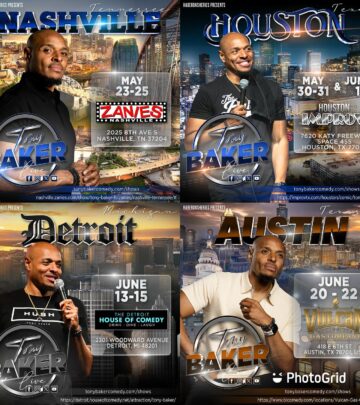 Stand-up comic sets dates in Nashville, Houston, Detroit and Austin; grab tickets today!!!