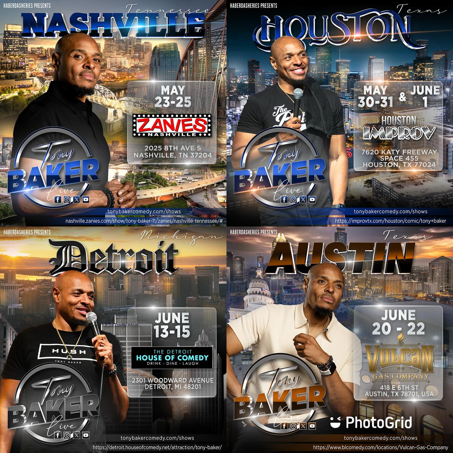 Tony Baker Reveals Next Stops on His Birthday Tour Stand-up comic sets dates in Nashville, Houston, Detroit and Austin; grab tickets today!!!