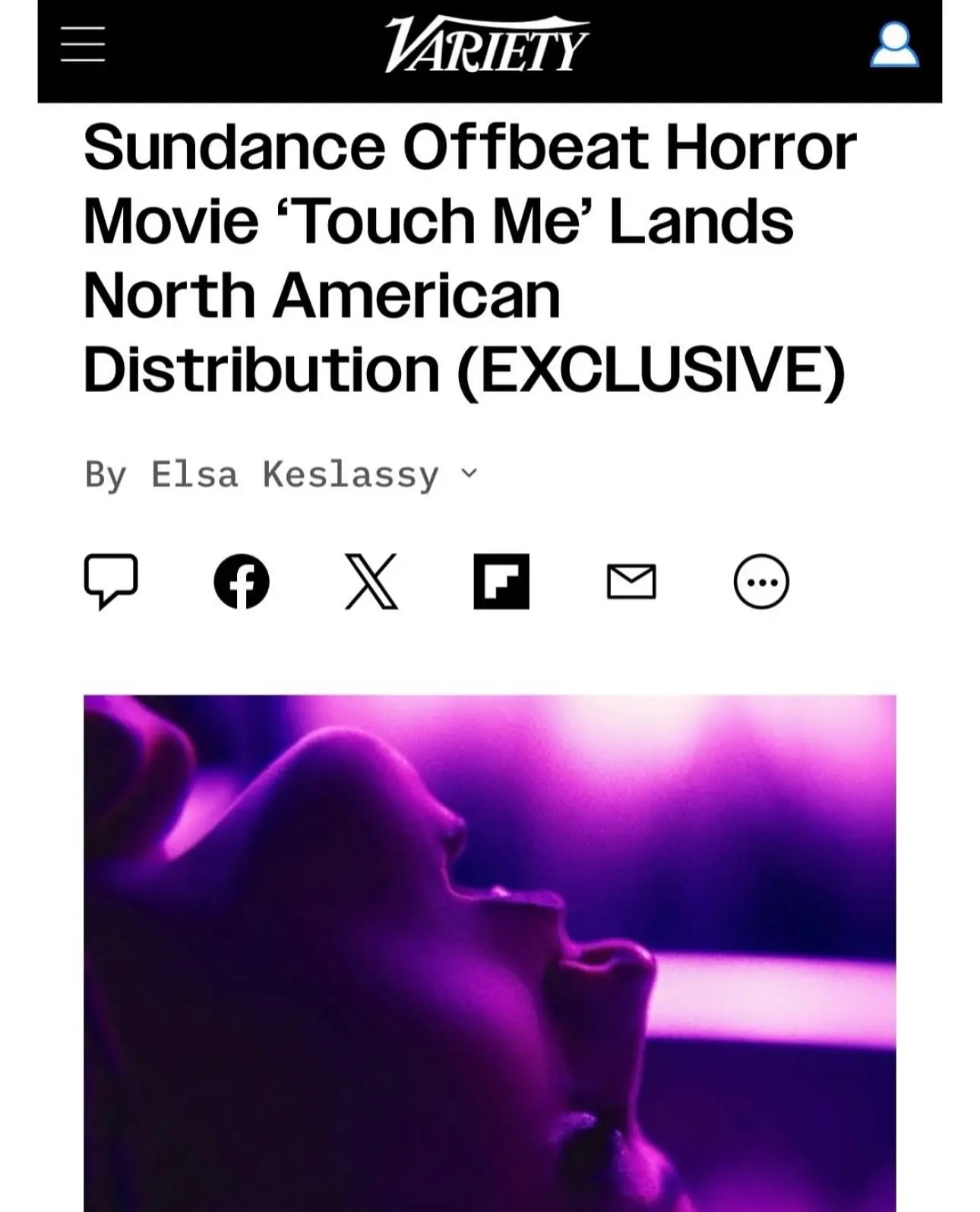Touch Me Finds Theatrical Home With Yellow Veil Pictures Touch Me lands a new distributor with Yellow Veil, fueling excitement for its big debut!!