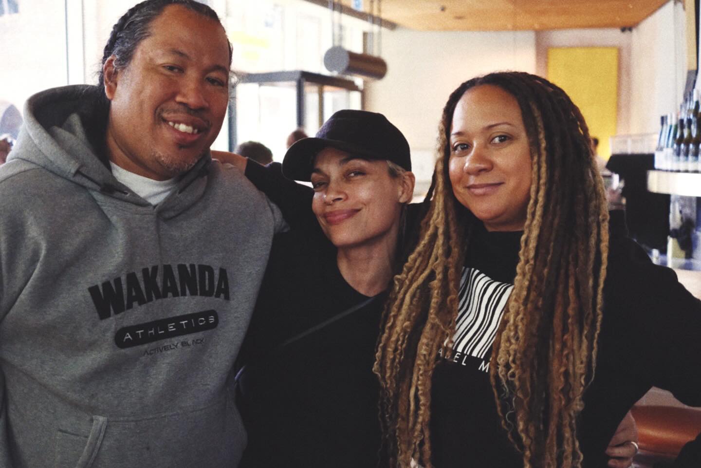 Tracie Thoms Surprises Rosario Dawson With London Breakfast