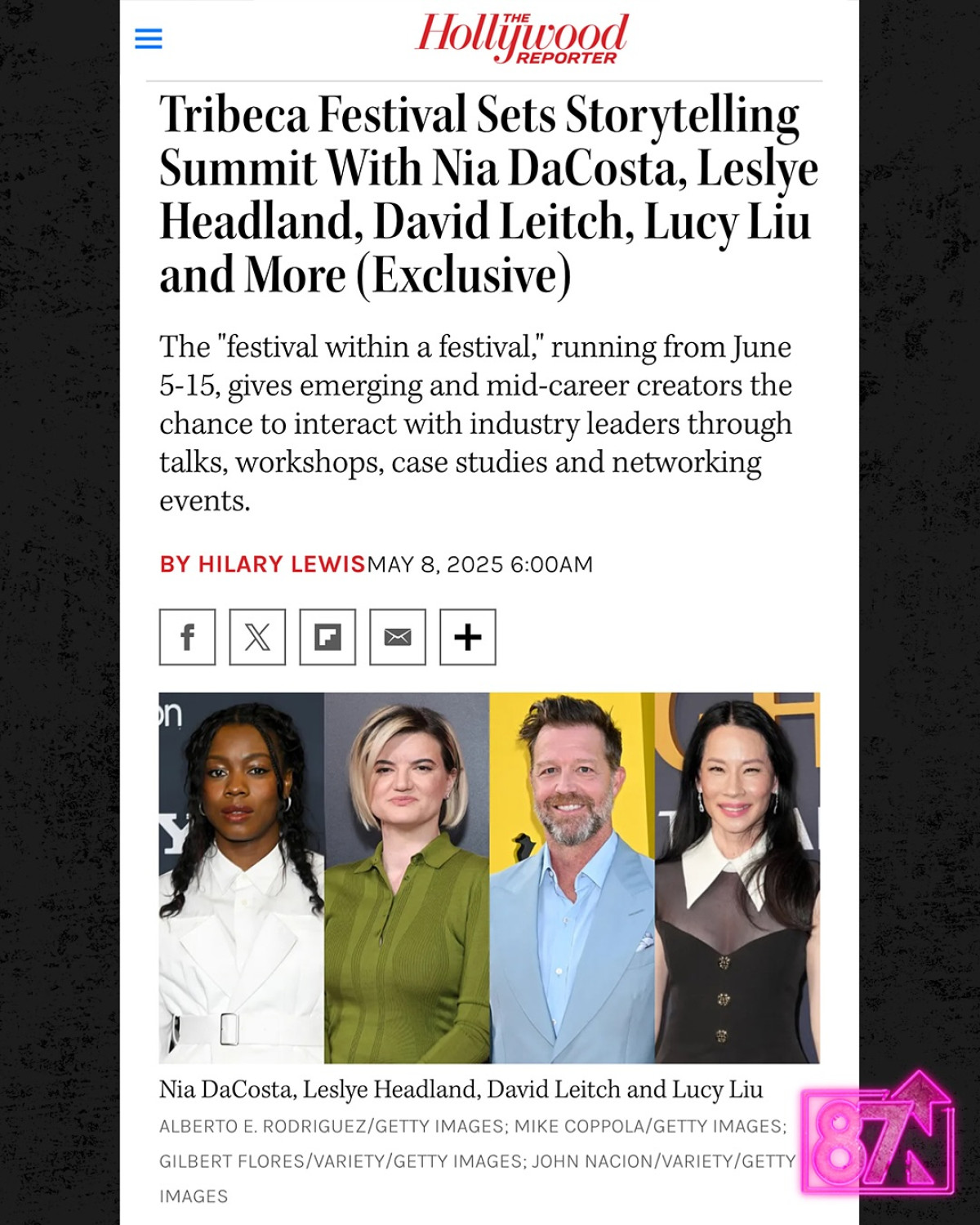 Tribeca Festival Spotlight on Leitch and McCormick Leitch, McCormick star at Tribeca’s Summit, uniting top talents in summer storytelling.!!!