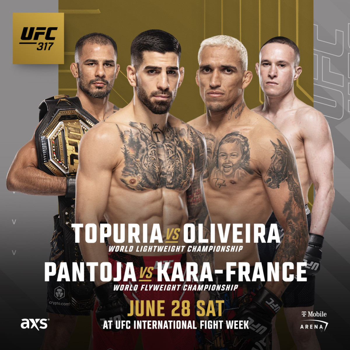 UFC 317: Lightweight & Flyweight Championship Showdown Dynamic championship battles ignite as top fighters clash at UFC 317 this Saturday LiveTV.