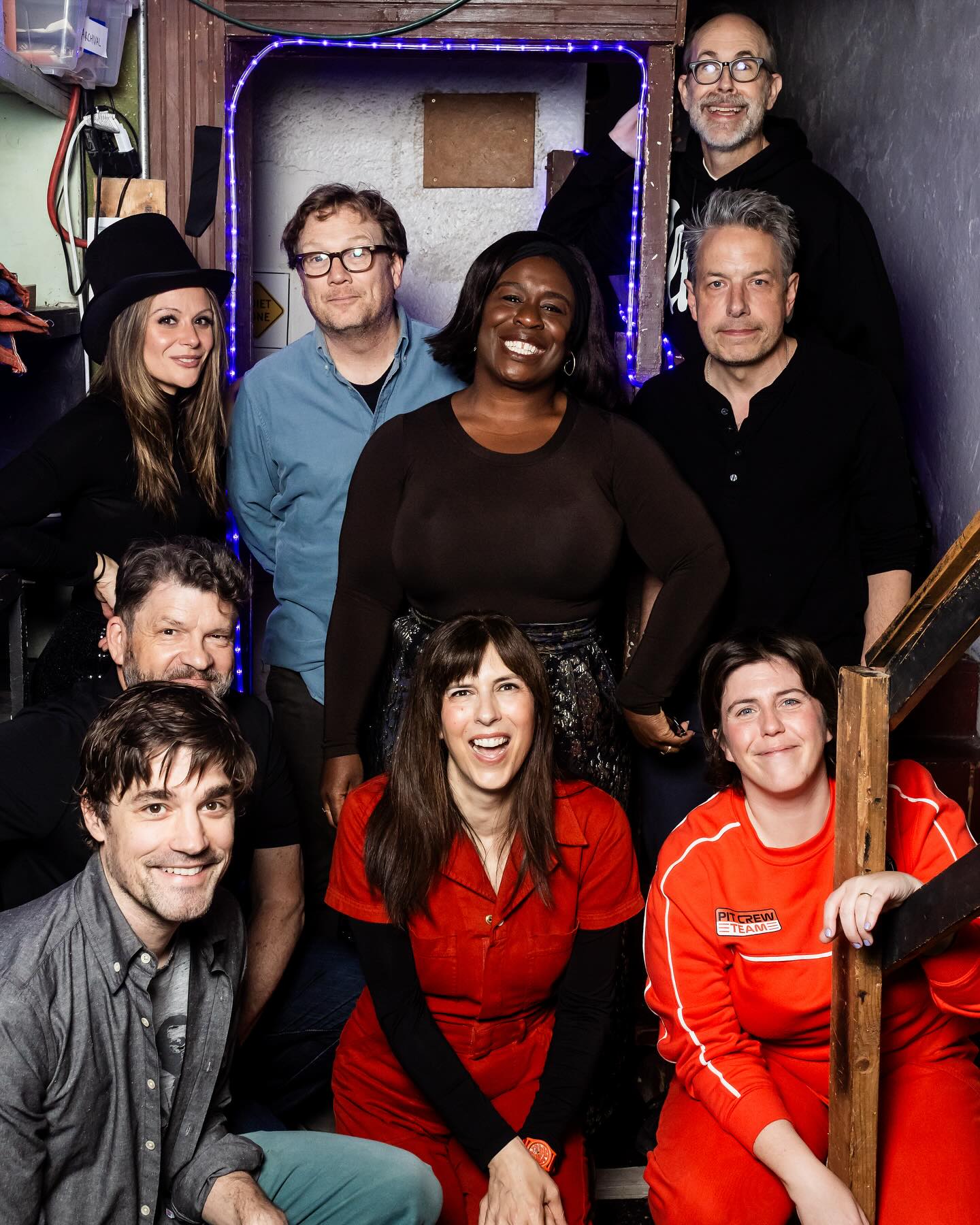 Star performer shines in genuine laughter amid vibrant improv with a stellar cast tonight.