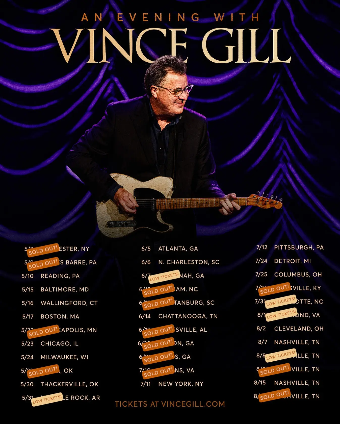 Vince Gill’s Summer Tour Heats Up After Two Weekends Country star celebrates opening run with packed shows, added dates and fans excited season