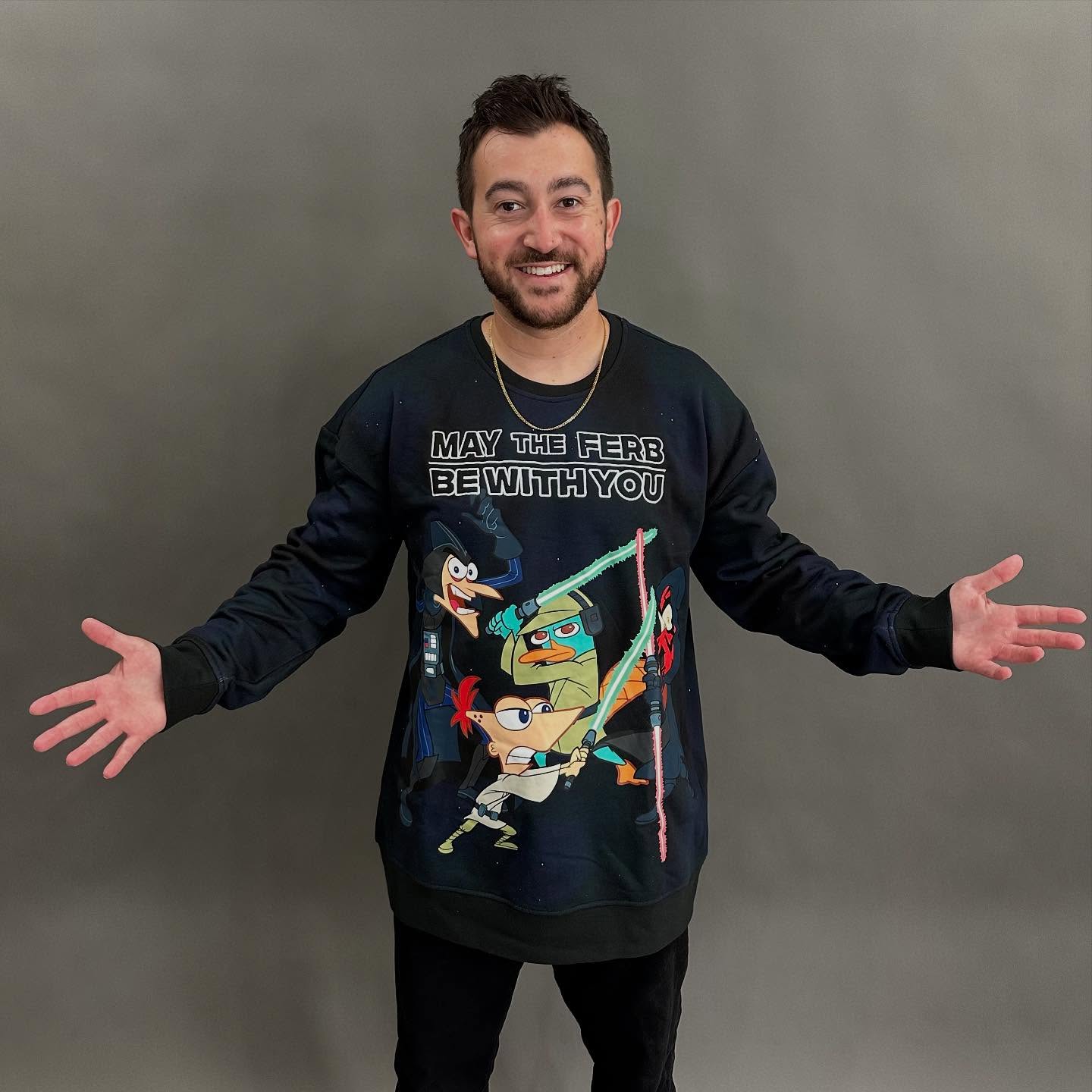 Vincent Martella Celebrates Star Wars With Phineas And Ferb Star Wars thrill meets cartoon fun as Vincent Martella joins sci-fi flair with magic extra.