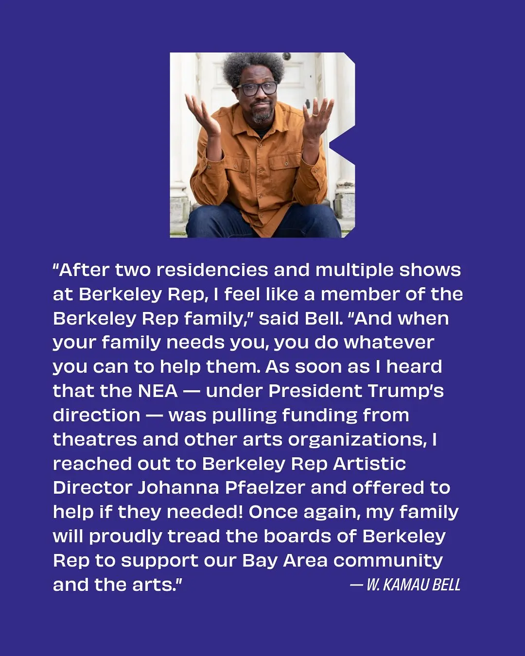 W. Kamau Bell Returns to Berkeley Rep With 'Who's With Me?'