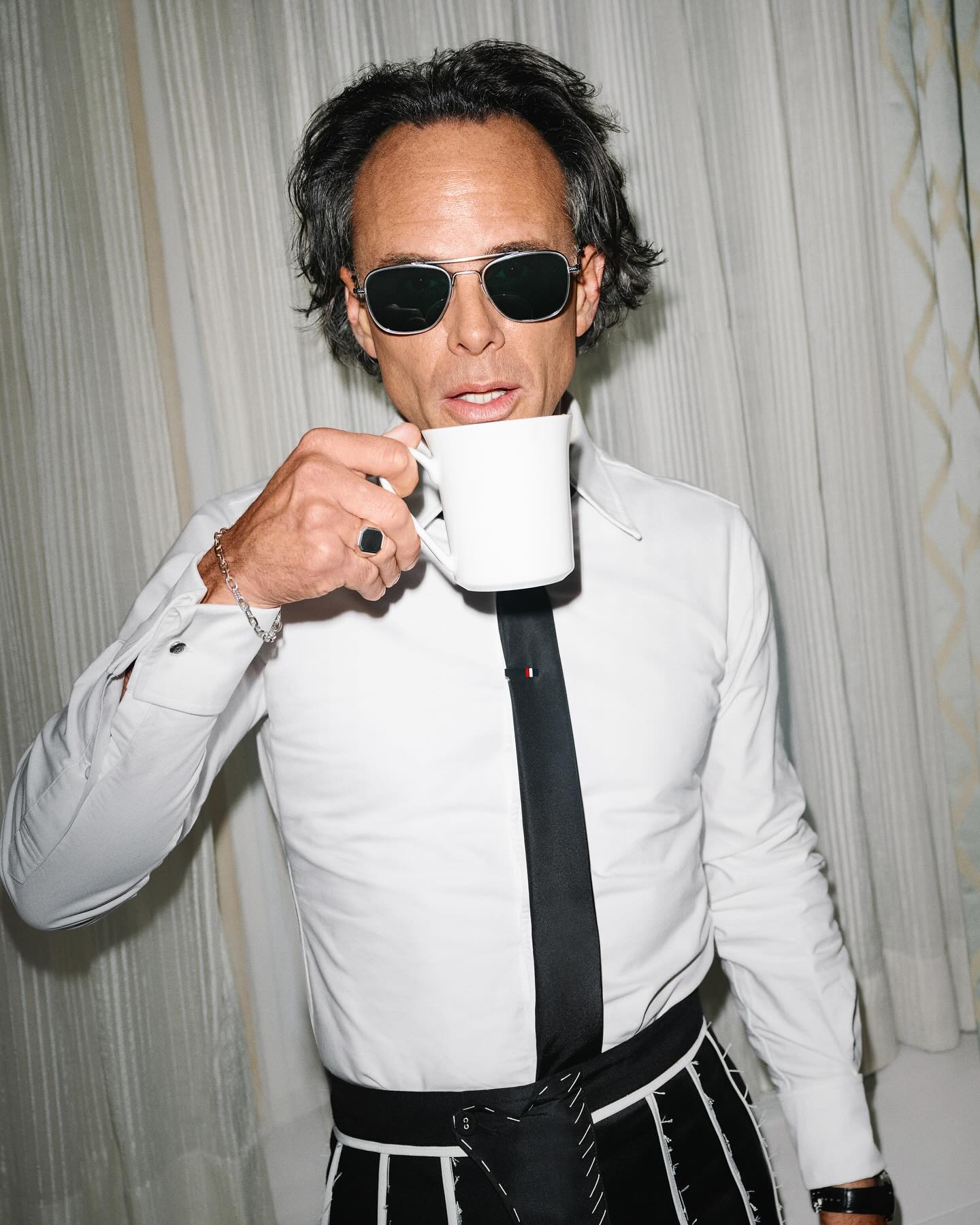 The veteran actor shares his vibrant Met Gala preparations, radiating style and fun. Wow!!
