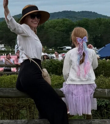 Weekend Fun at Steeplechase with Laura Prepon
