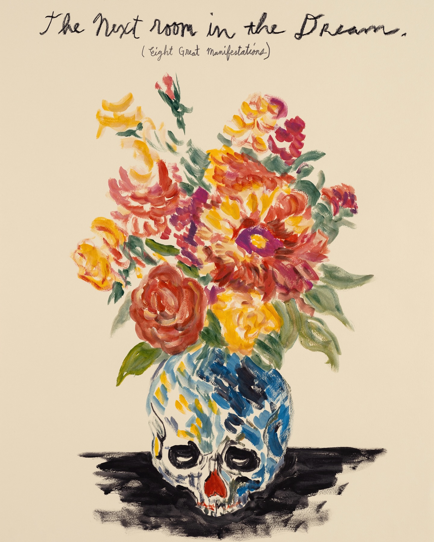 Wes Lang Unveils The Black Paintings Series Acclaimed LA artist returns with striking still life drawings of skulls and flowers now!!!