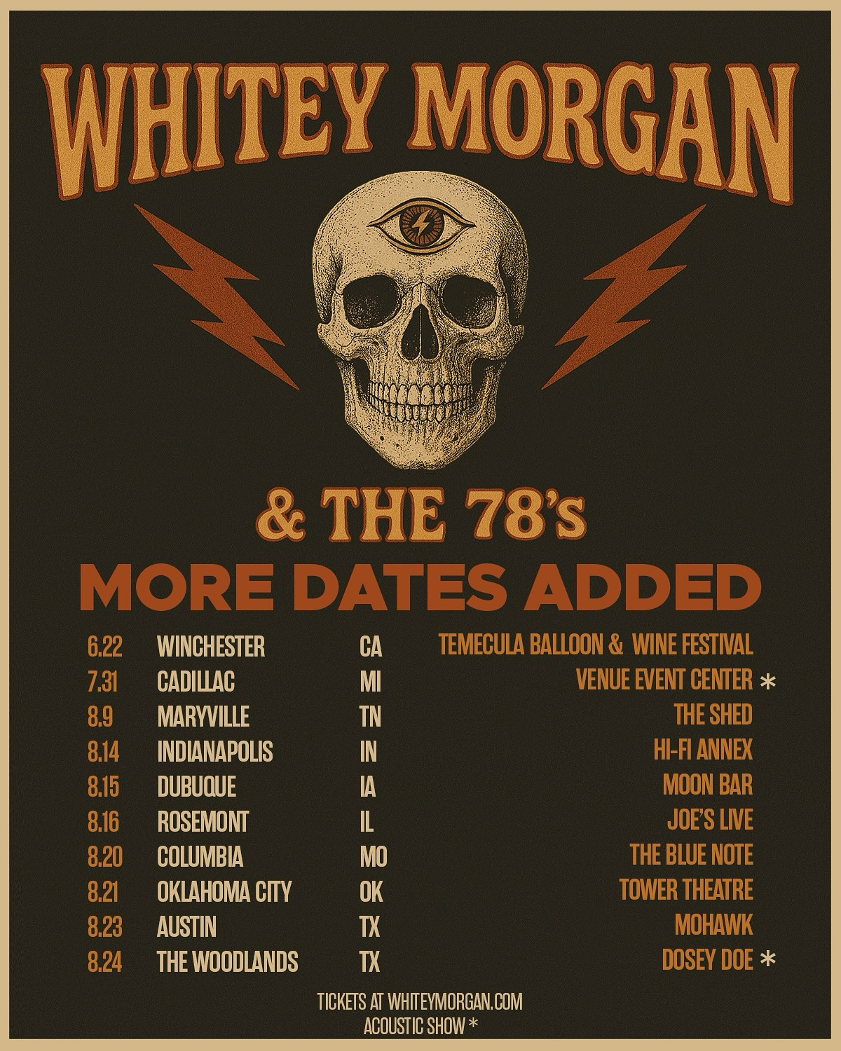 Whitey Morgan Announces Summer Shows & Free Ticket Giveaway
