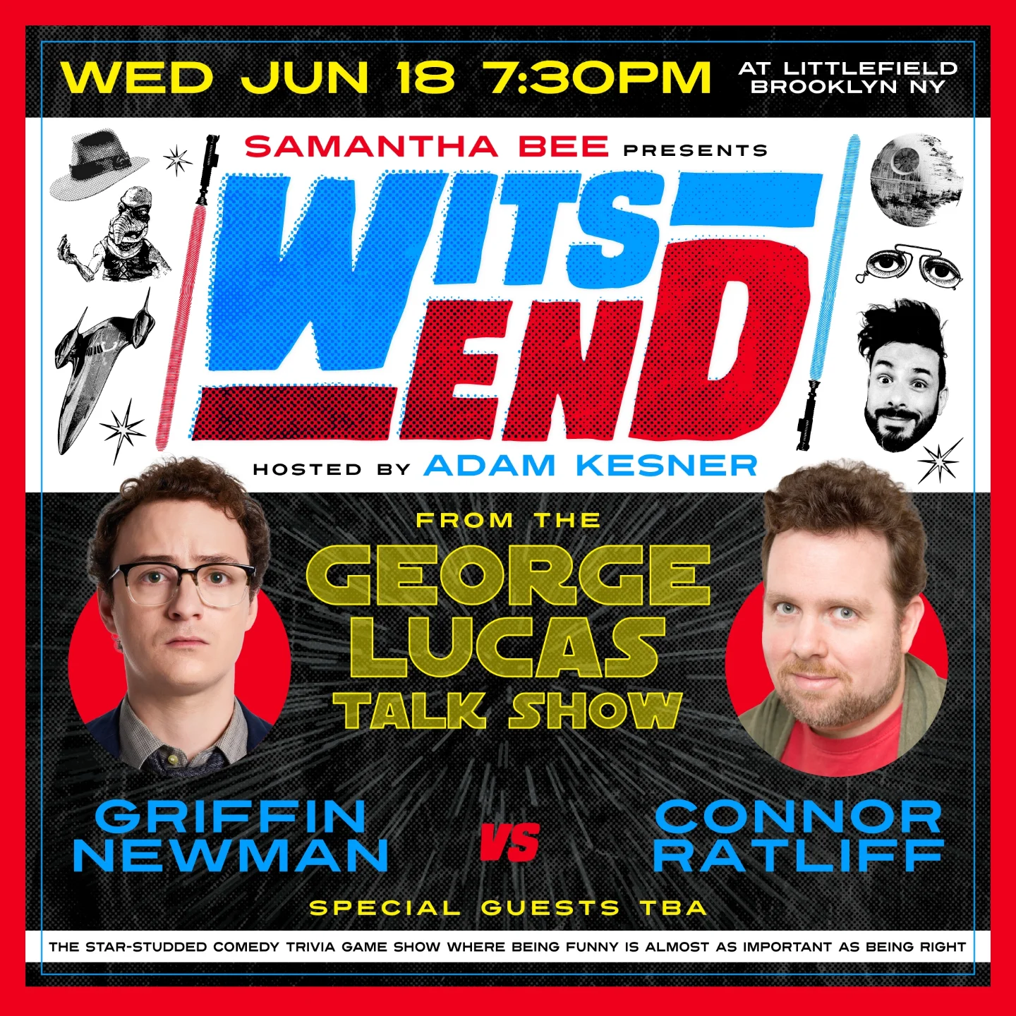 Wits End Game Show Set For Star Wars Comedy Night Join the live game show: Star Wars flair, comedy beats, and quirky trivia rounds tonight!!