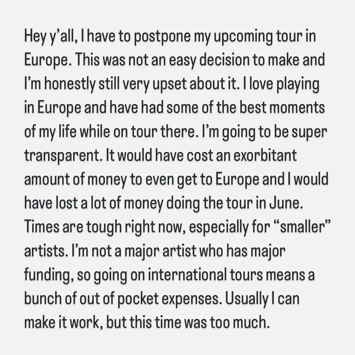 Guitarist Yasmin Williams postpones Europe tour; tickets are valid for rescheduled dates!!