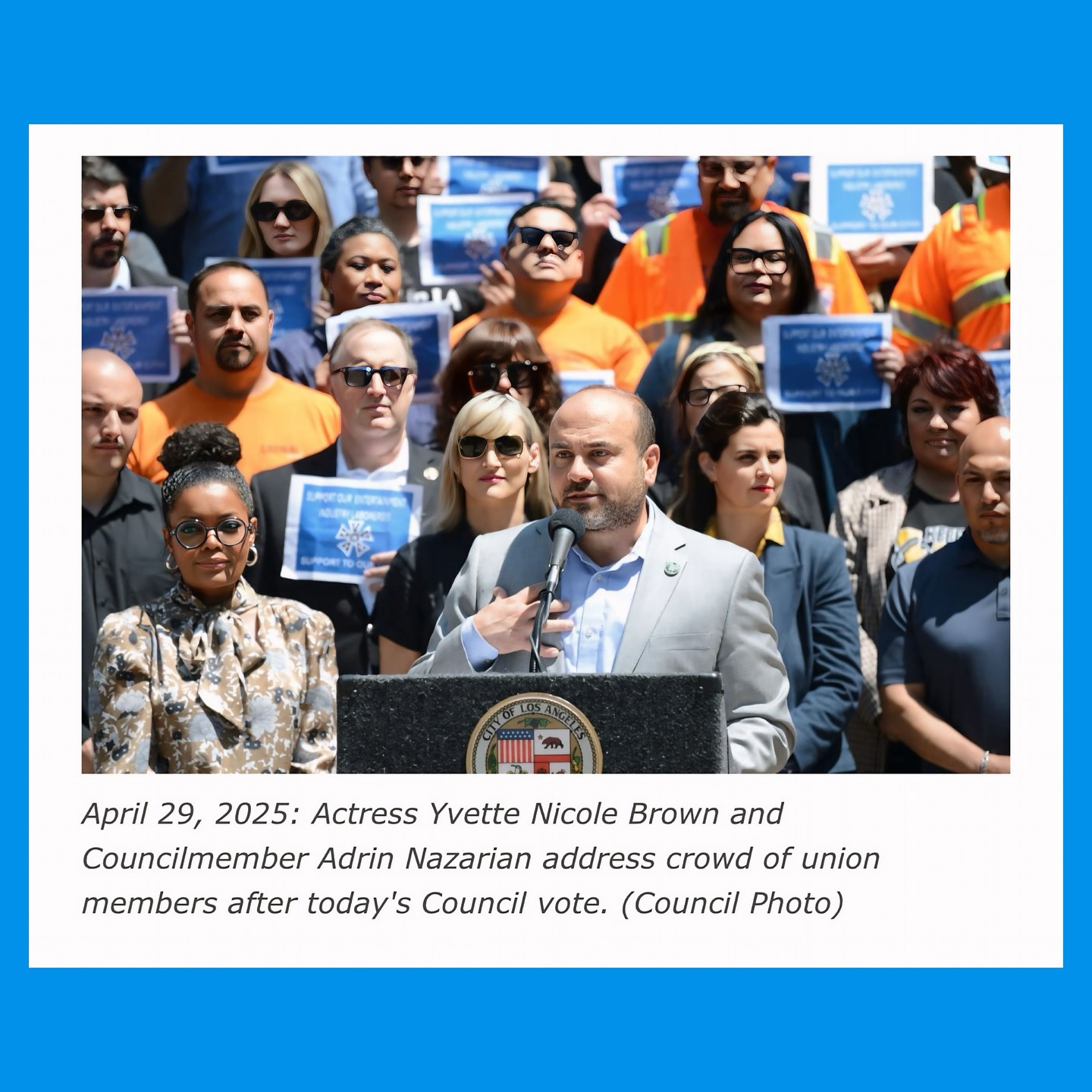 Yvette Nicole Brown Backs L.A. Film Job Legislation Union actress voices key legislative move to secure film and TV jobs in Los Angeles today.