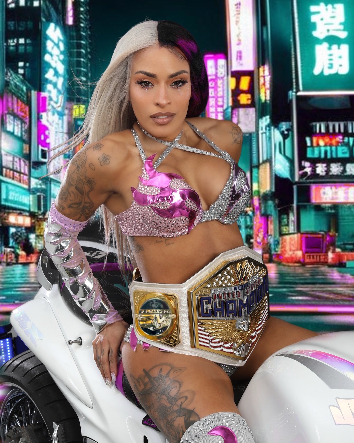 WWE superstar Zelina Vega marks her championship win with a stunning photo shoot artistry.