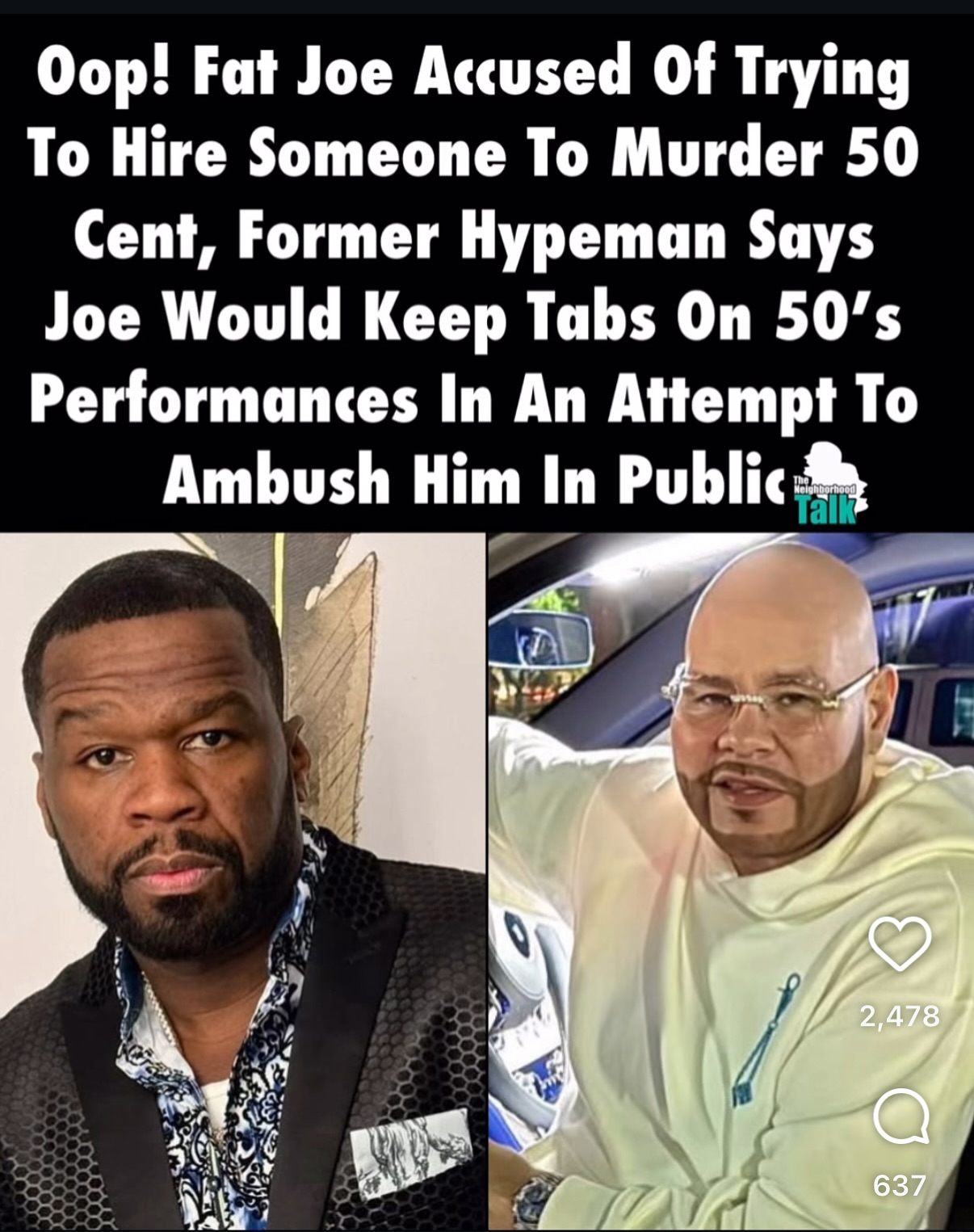 50 Cent Teases New Track, Defends Joe in Instagram Post