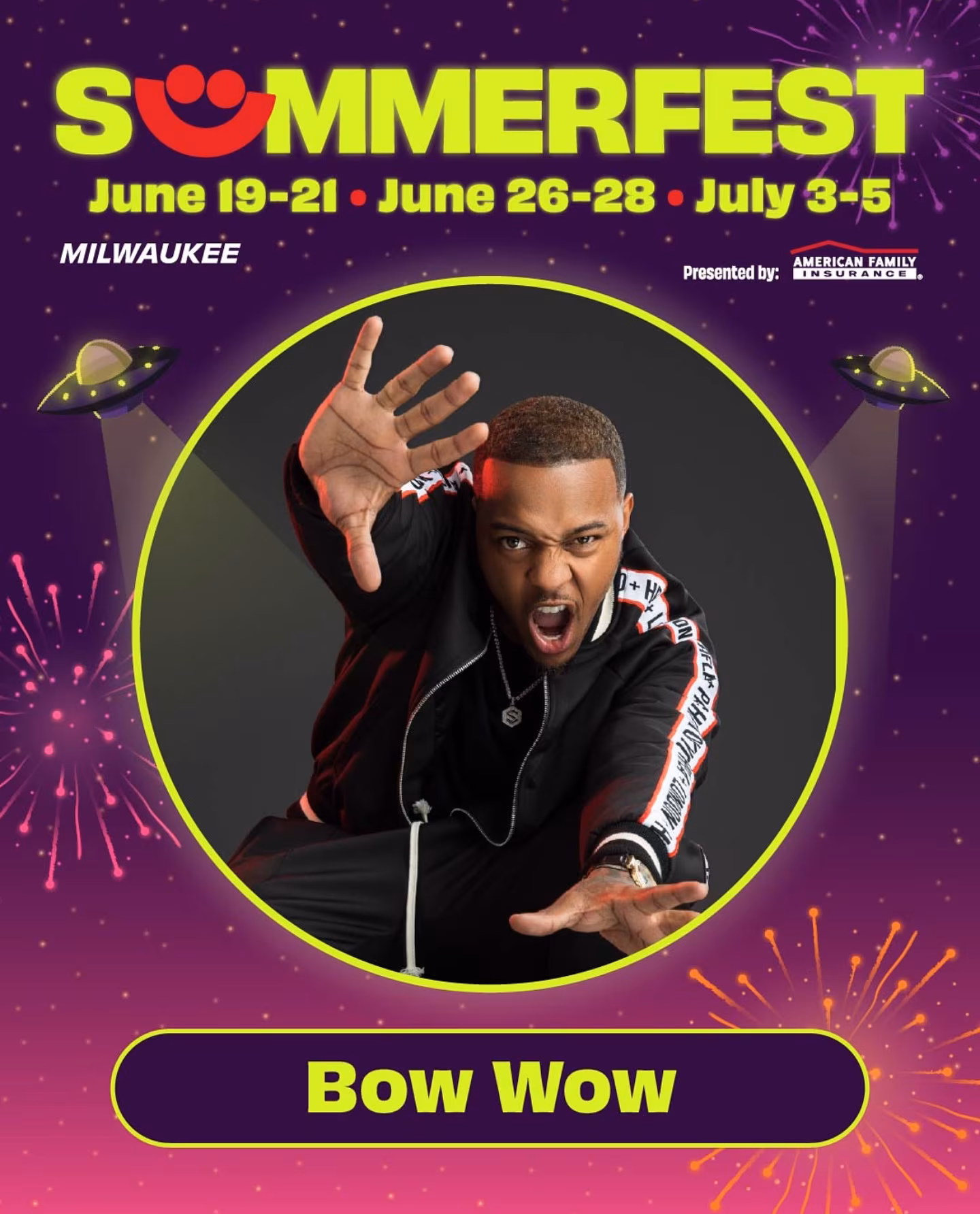 Bow Wow to Headline Summerfest in Milwaukee Tomorrow Rapper Bow Wow prepares to fire up Summerfest’s Aurora Pavilion stage in Milwaukee tonight
