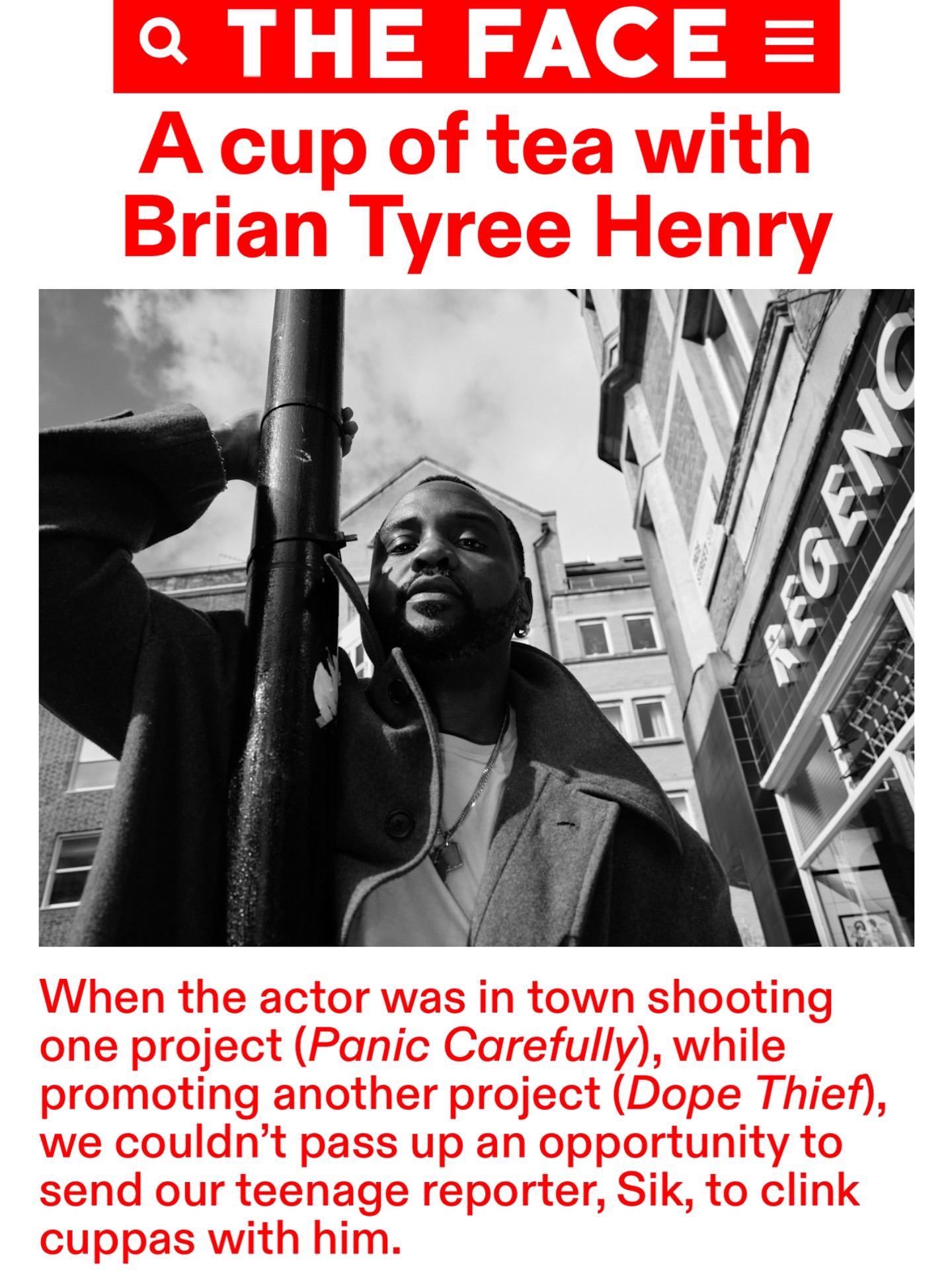 Brian Tyree Henry Spills 'Dope Thief' Tea in London