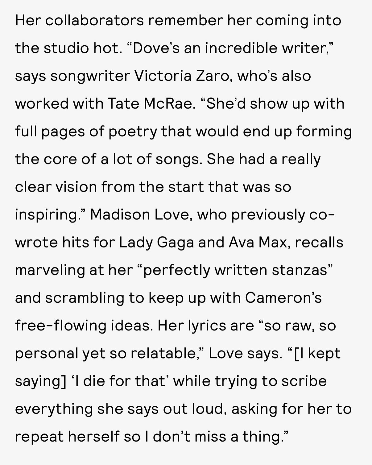 Dove Cameron Talks 56 Days Album with Nylon