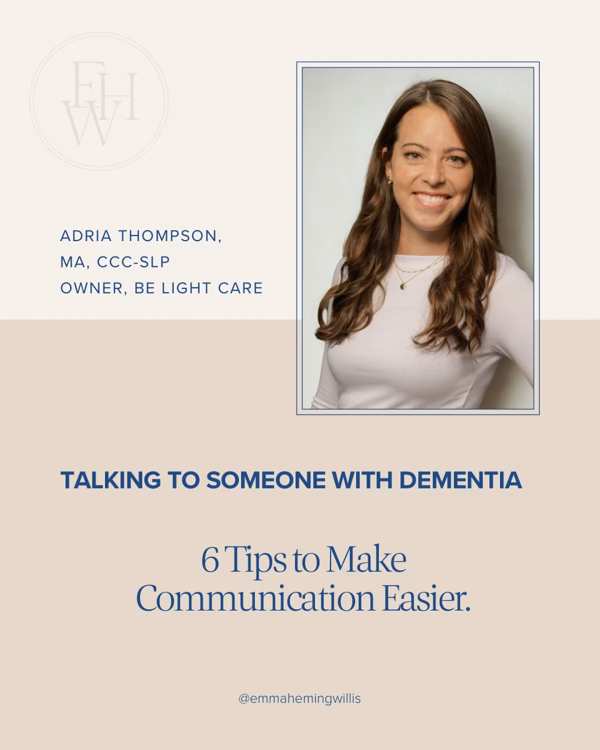 The actress launches a hub where a dementia consultant offers simple tips for family chats