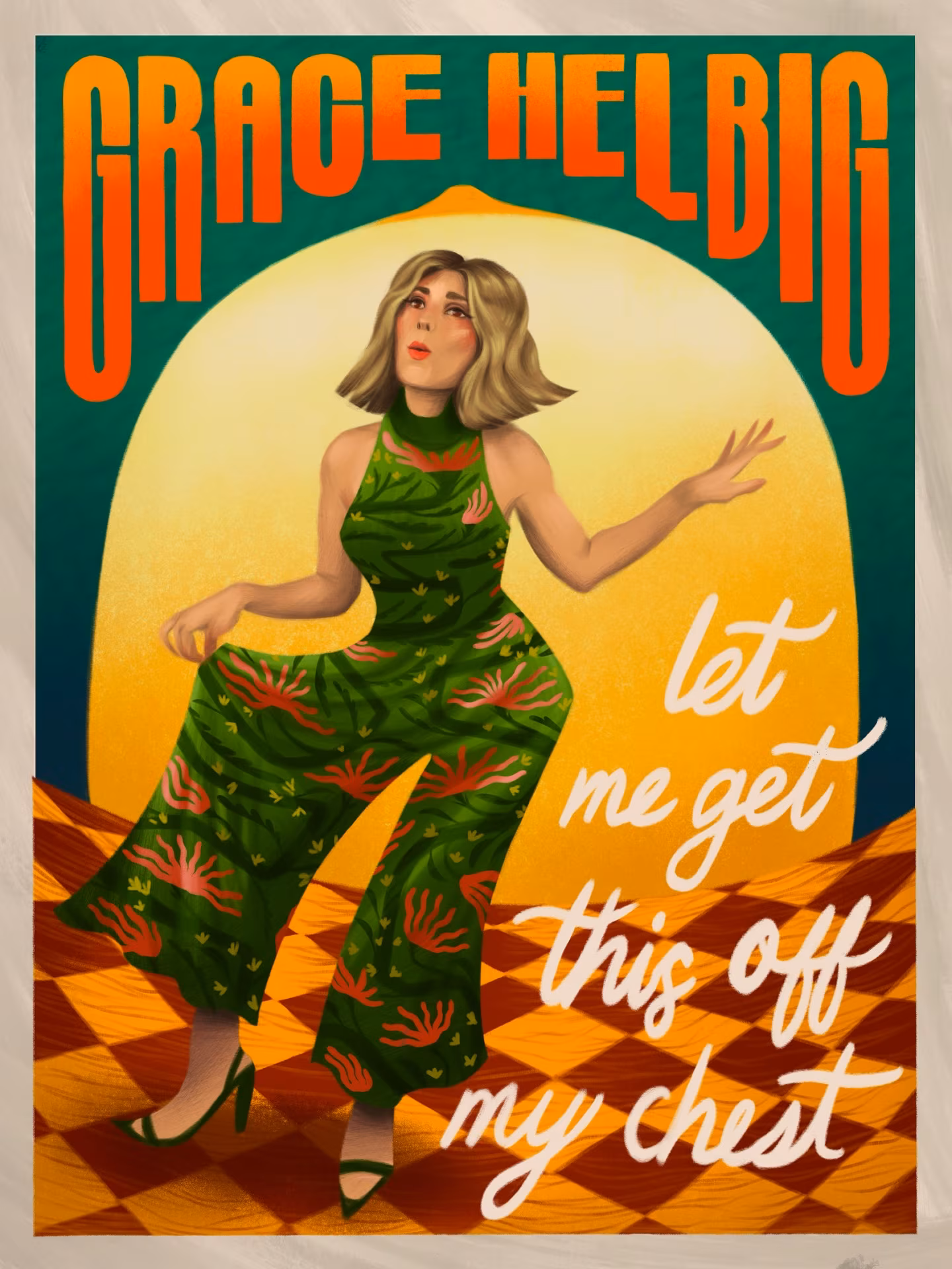 Grace Helbig Unveils New Tour Poster Star shares exclusive artwork by Casey Landerkin for Chicago, St. Louis & Atlanta stops!